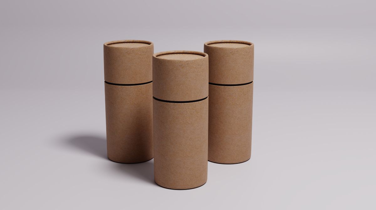 Plastic-free kraft paper tube packaging
